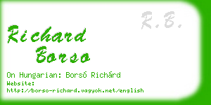 richard borso business card