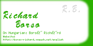 richard borso business card